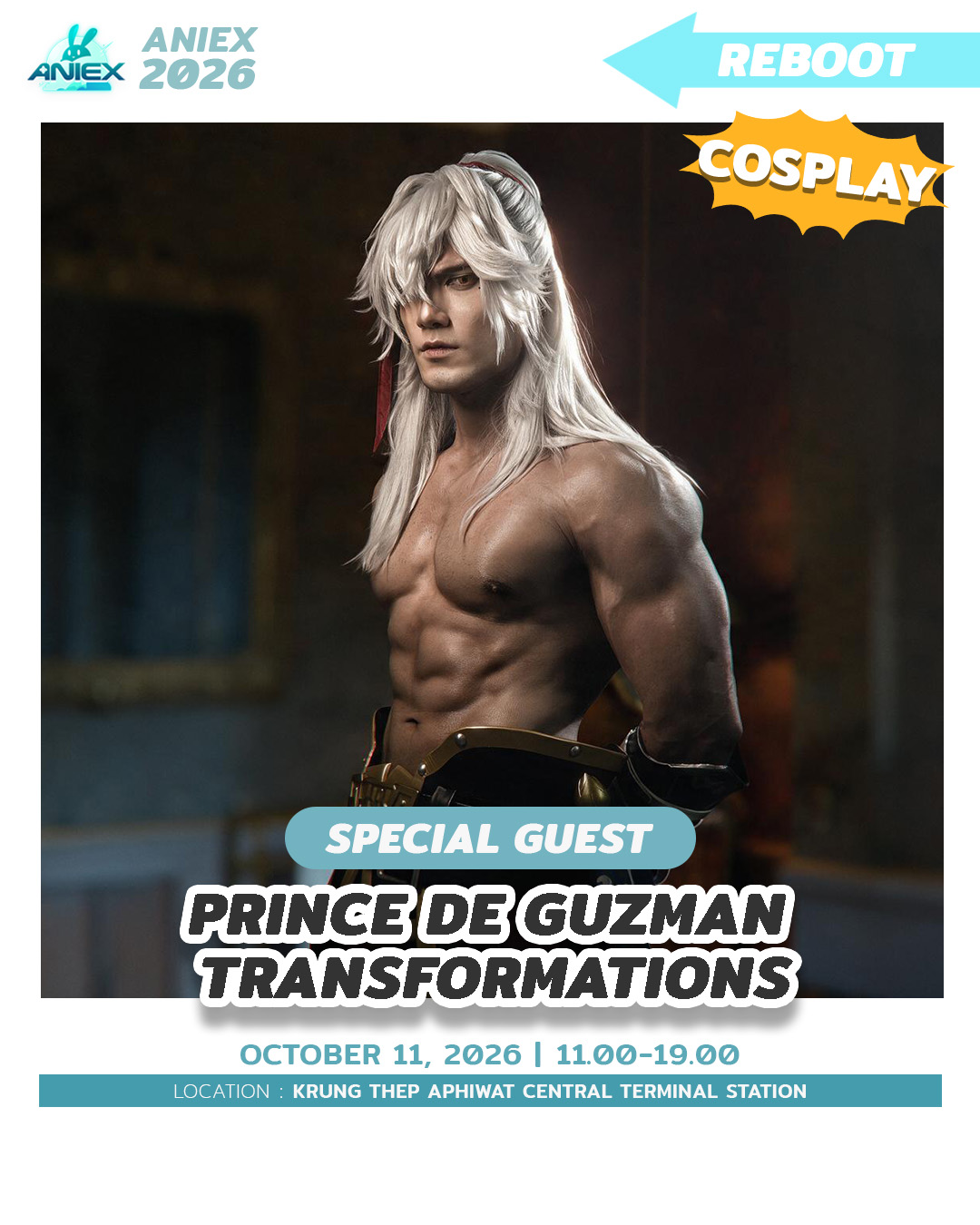 Prince De Guzman Transformations มาพบกับเขาได้ที่ AniEx 2026